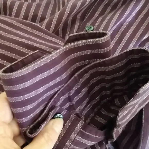 Claiborne Stripe Wrinkle Free Button Down size 17 1/2 - Picture 6 of 6